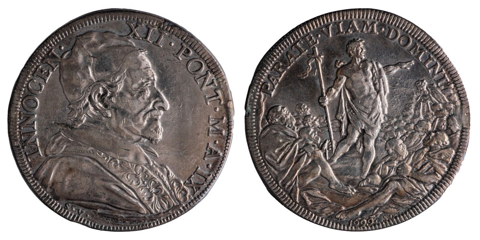 1699-Pope-Innocent-XII-Half-Piastre