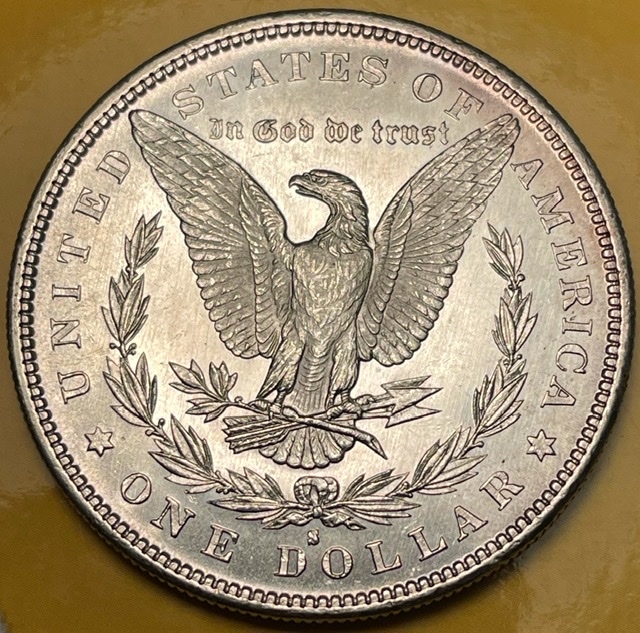 Weighing-Contact-Marks-On-REV-Of-1879-S-Morgan-Dollar