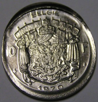 Belgium:-10-Frank-1970-Error