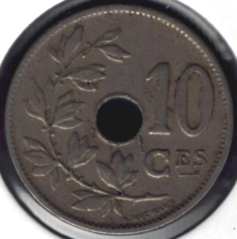 Belgium-1922-25-Cent-Ce-No-S