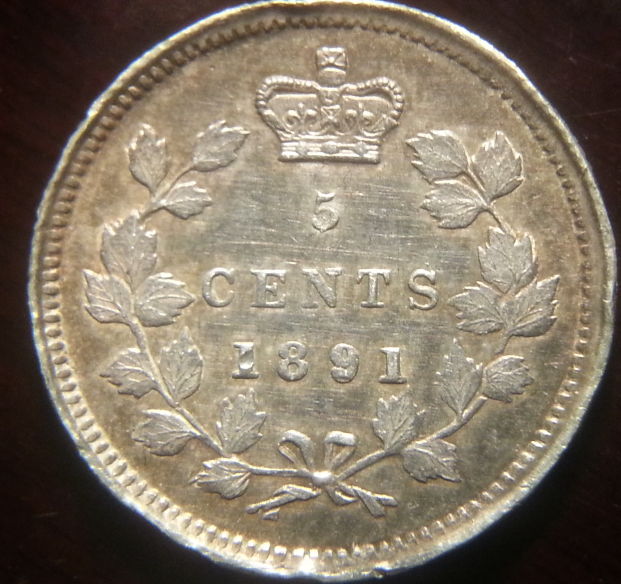 1891-5-Cents-9/9-And-1891-5-Cents-8/8