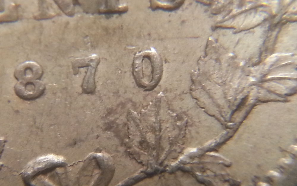 1870-10-Cents-N-0/0-A/V