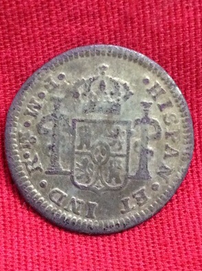 1772-Half-Reales/Cufflink-And-1802-Real