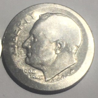 200?-Roosevelt-Dime--Broadstrike-Or-Other-Mint-Damage-?-Or-Damage-Coin?
