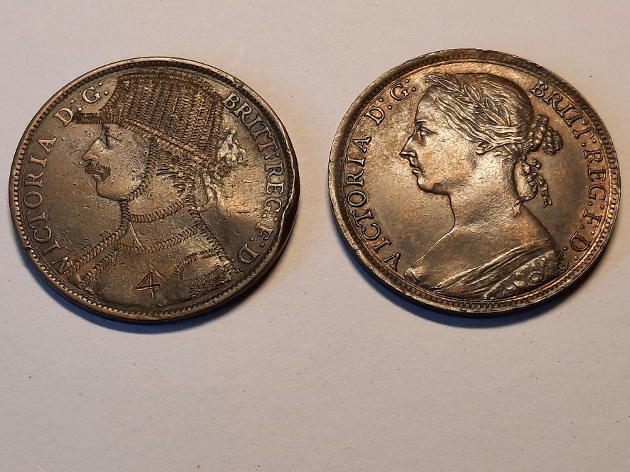 Mocking-Coin-From-Queen-Victoria,-1887