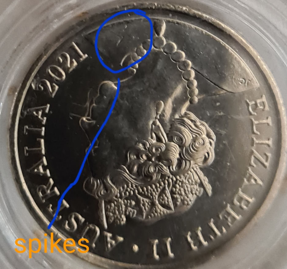 2021-Australian-5-Cent-Coin-Unc-Struck-Through--Echidna-Spikes