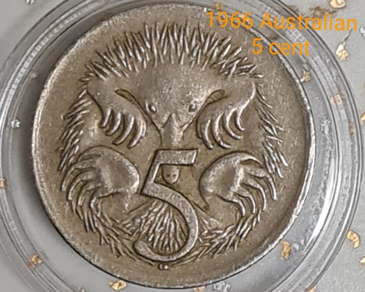 1966-Australian--5-Cent-Rim-Out-Of-Alignment