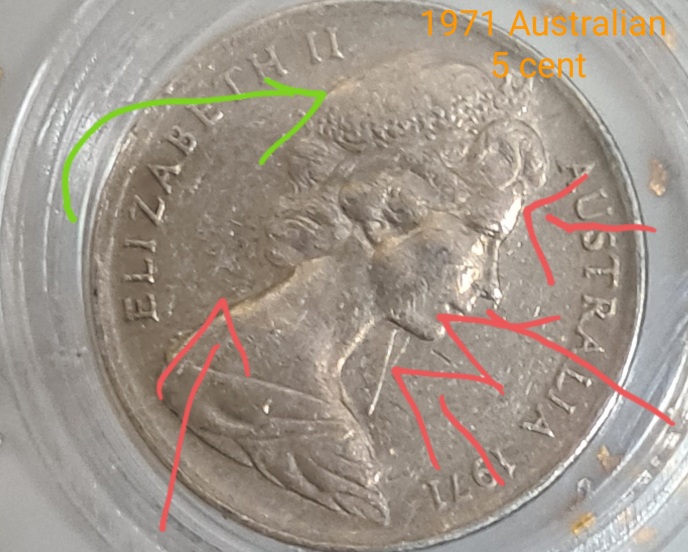 1971-Australian-5-Cent-Coin-Die-Clash
