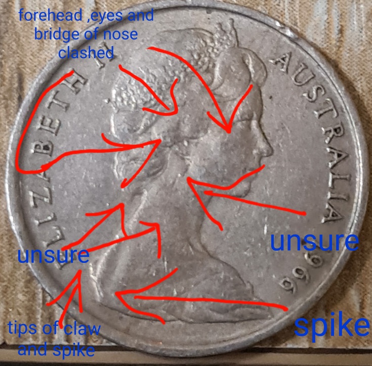 1966-Australian--5-Cent--Die-Clash
