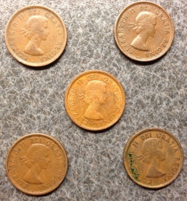 1953-Penny-No-Shoulder-Fold-And-Other-Pennies