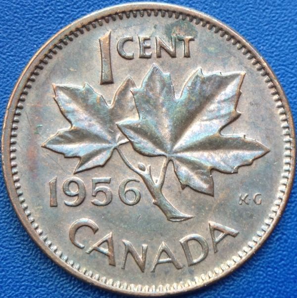 Blue-Toned-1956-Penny