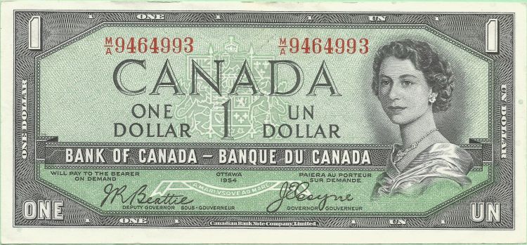 Sweet-Bank-Find:-Crisp-1954-Dollar!-Upd:-Devil's-Face!