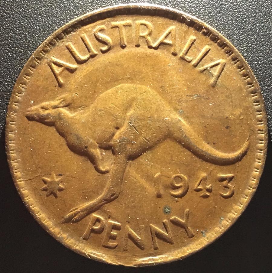 1943-Australian-Penny--Inverted-Ghosting?-Ghosting-Raised-Instead-Of-Incuse