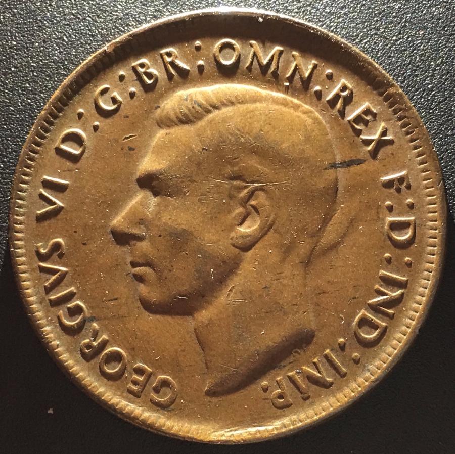 1943-Australian-Penny--Inverted-Ghosting?-Ghosting-Raised-Instead-Of-Incuse