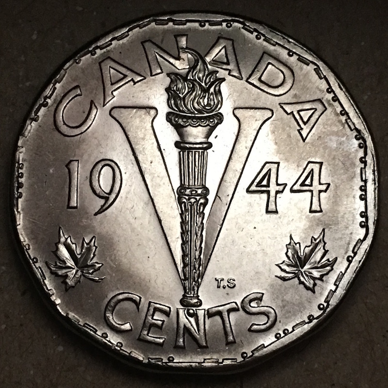 Three-Canada-1944-V-Nickels---Grade