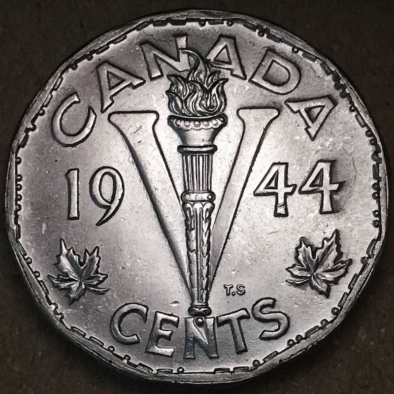 Three-Canada-1944-V-Nickels---Grade