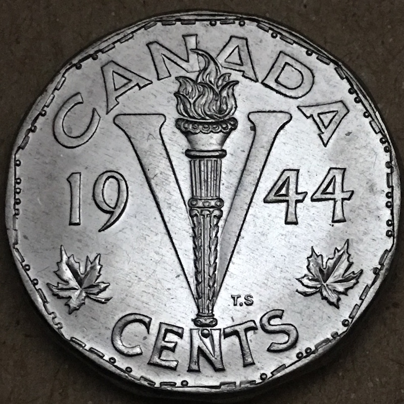 Three-Canada-1944-V-Nickels---Grade