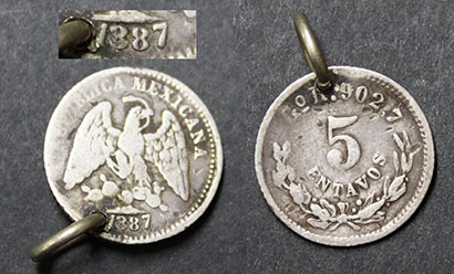 Mexico-5-Centavos-1387/1887-Error