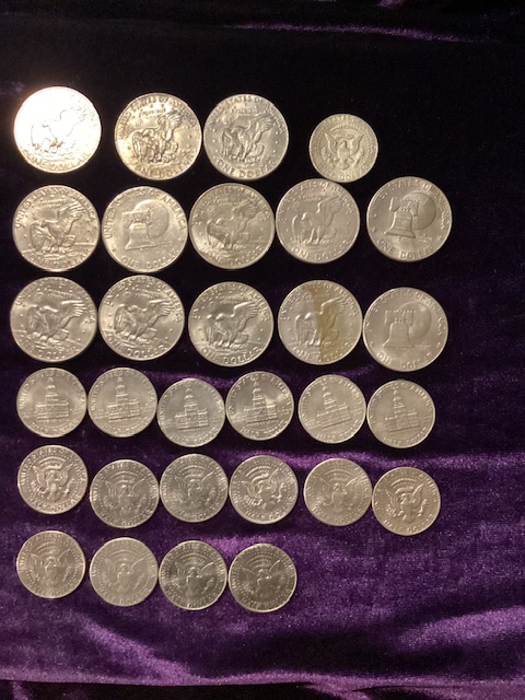 I-Have-$13-Eisenhower-$1-Coins-And-Several-1/2-Dollars-Are-Any-Worth-Grading?