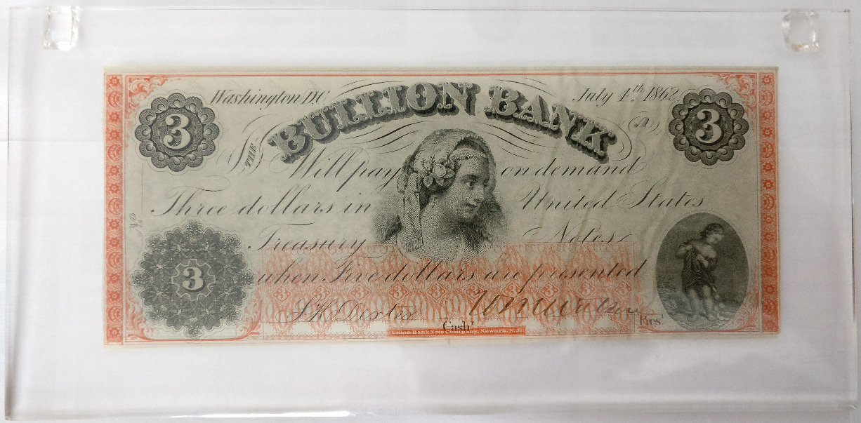 Information-On-An-Obsolete/Broken-Bank-Note-Embedded-In-Acrylic