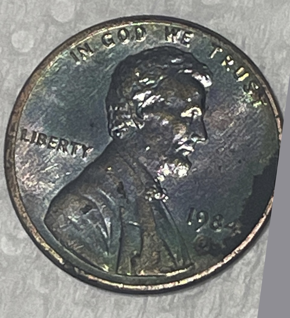 1984-Bright-Blue-/Purple-Penny