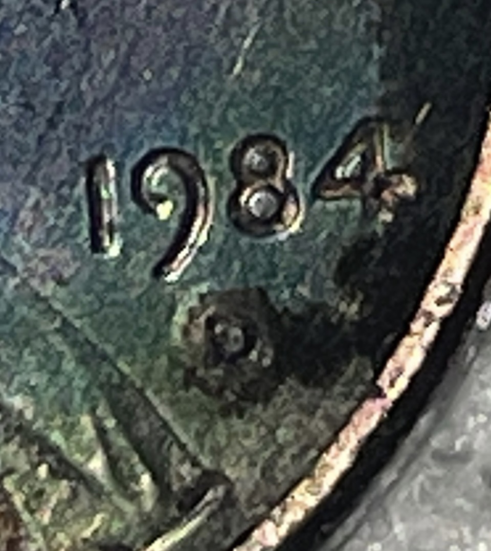 1984-Bright-Blue-/Purple-Penny