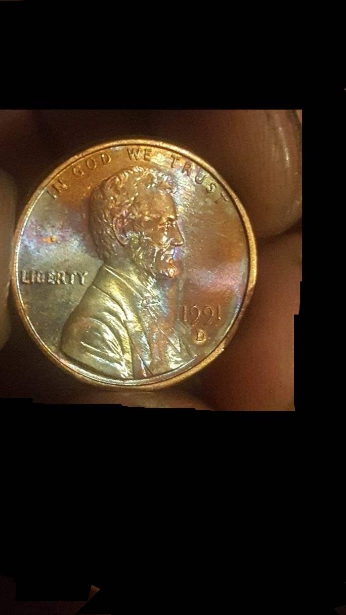 Toned-1991-Lincoln-Cent