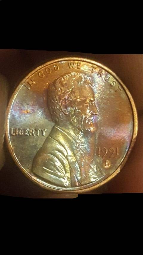 Toned-1991-Lincoln-Cent