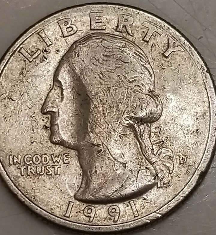 1991-Quarter-With-Die-Breaks-On-Both-Sides