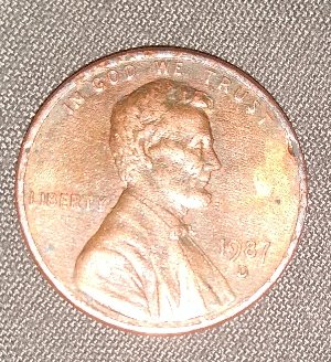 1987-D-Penny-On-Silver-Planchet-?