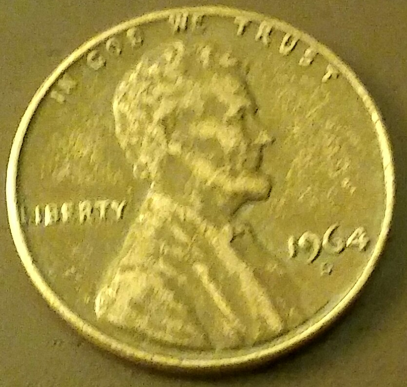 US-1964-D-One-Cent.-Obverse-Shadow-Of-Wings.-Reverse-Similar-To-Quarter?
