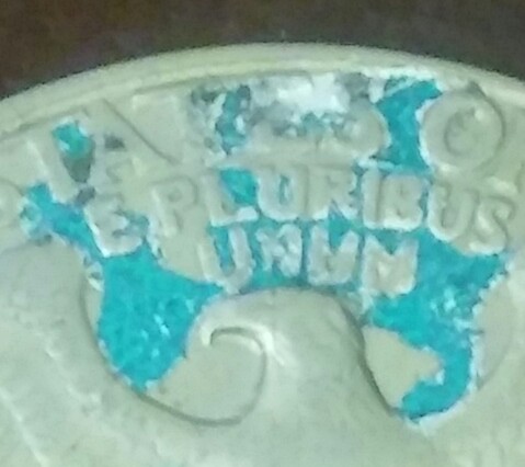 U.-S.-1996-D-Quarter-With-Blue-Crown-On-Eagle.
