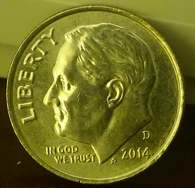 U.-S.-1996-D-Quarter-With-Blue-Crown-On-Eagle.