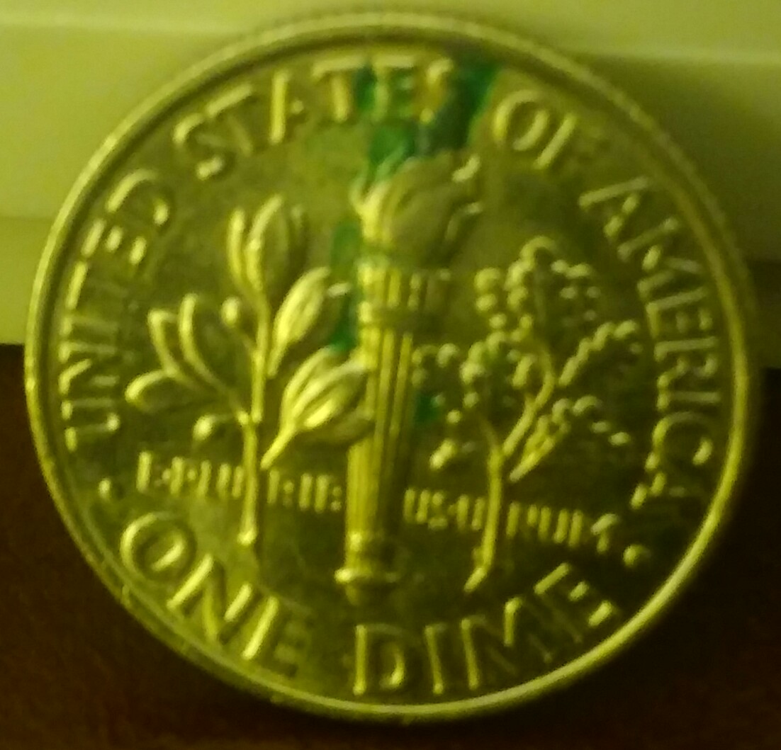 U.-S.-1996-D-Quarter-With-Blue-Crown-On-Eagle.