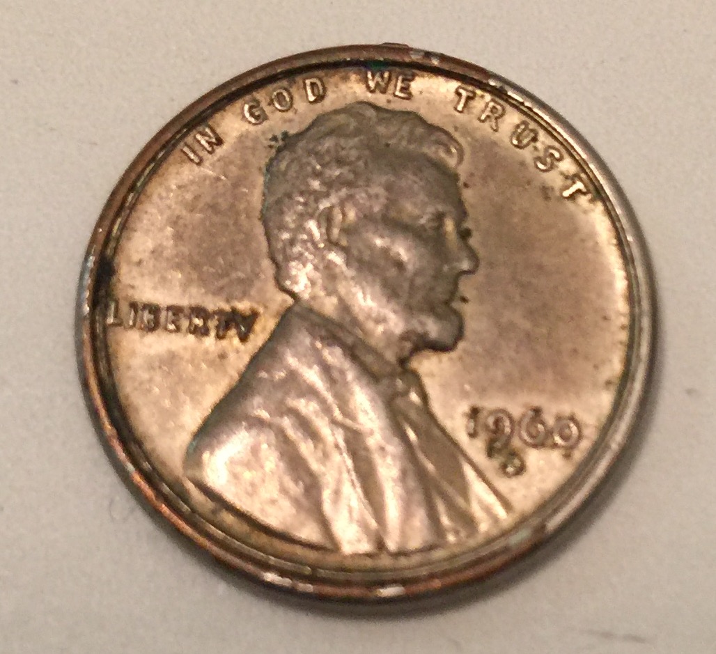 Is-This-Rare?--Gold-Color,-Strange-Planchet-Lincoln-Penny-From-1960