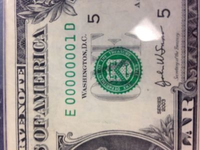 #1-Serial-Number-Dollar-Bill-And-Triple-Stamped-Dollar