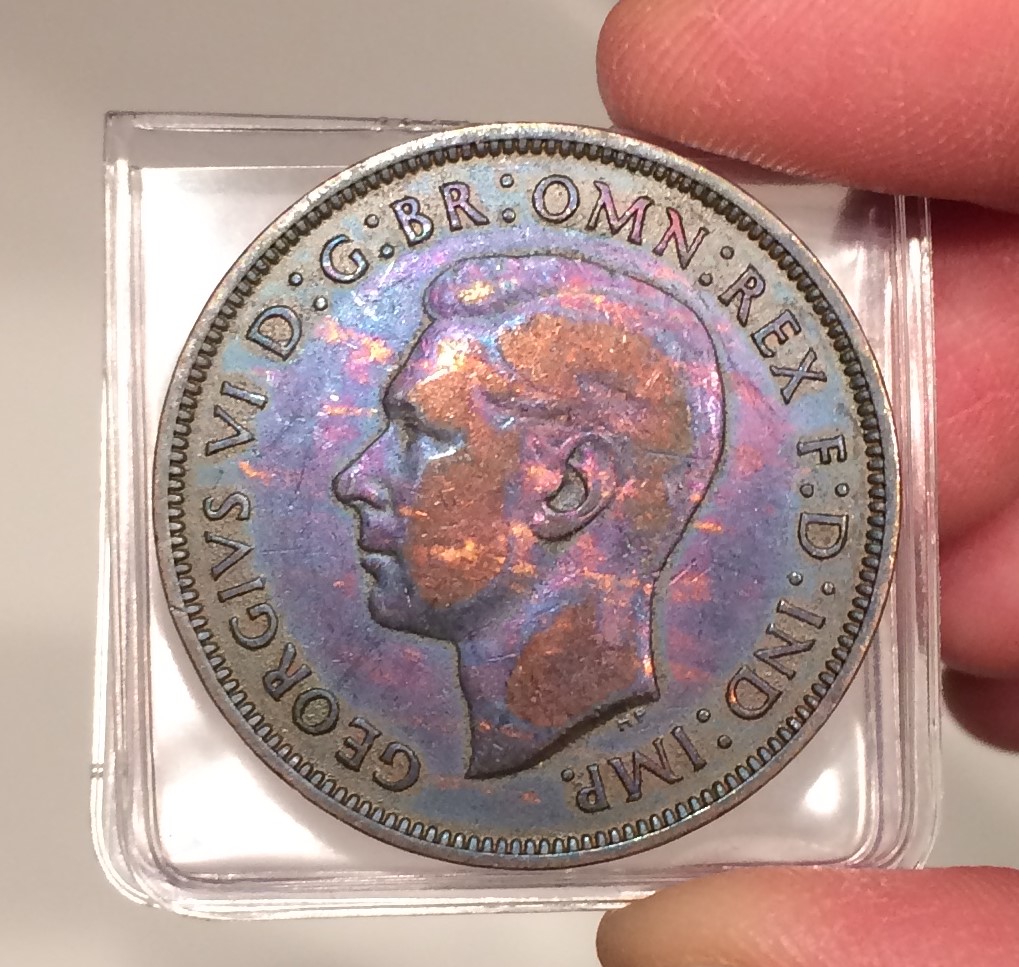 1940-Georgius-VI-Rainbow-Toned-Penny