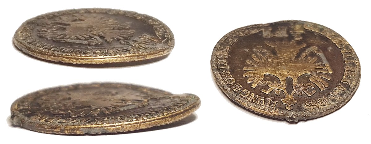 Double-Sided-Austrian-1859-1/4-FL-Id:-Jewelry-Repro