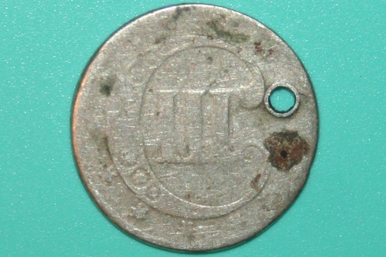 1853-Three-Cent-With-Doubling----Possible-Counterfeit
