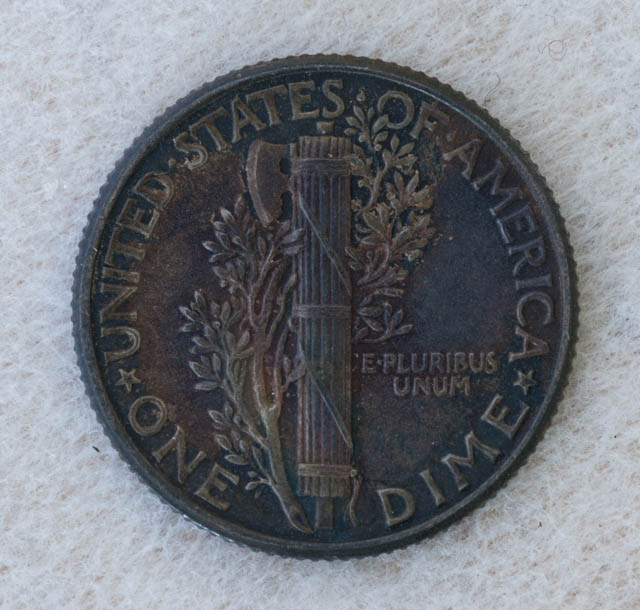 1926-Toned-Mercury-Dime