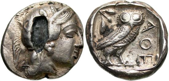 Attica,-Athens.-Fourree-Tetradrachm