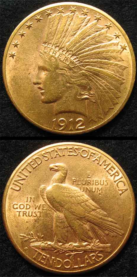 1912-S-Eagle-Indian-Head-$10---Please-Grade