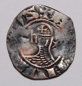 Crusader-Kings-Of-Antioch,-1162---1201-Ad.-Silver-Denier.