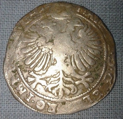 Arendschelling-/-Eagle-Shilling-From-The-Dutch-City-Of-Kampen-17th-Century