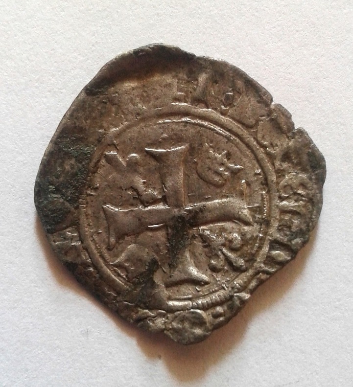 Medieval-Silver-Coin-With-Crowned-Fish.-France?