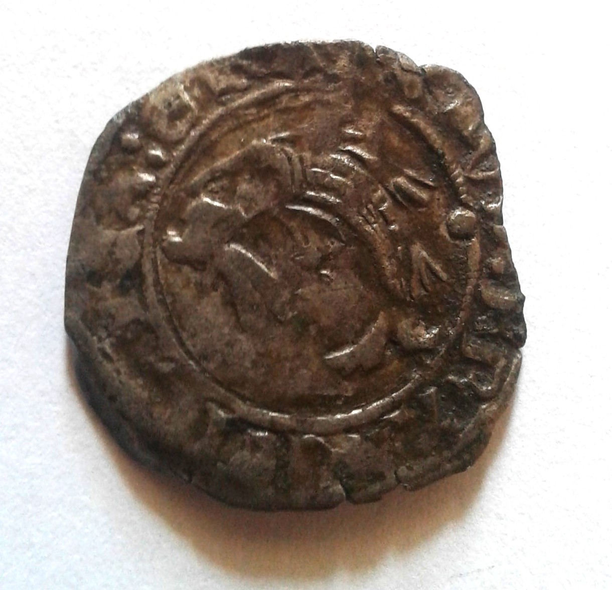 Medieval-Silver-Coin-With-Crowned-Fish.-France?