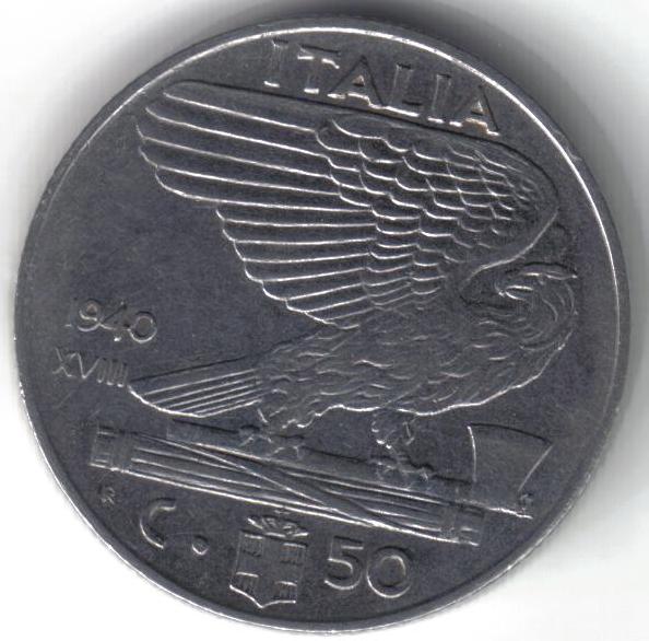 Italian-50-Centesimi-From-1940