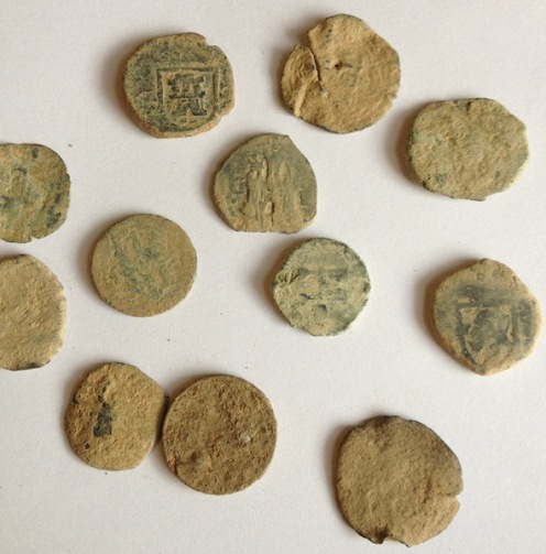 Uncleaned-Lot-Of-Spanish-Coins