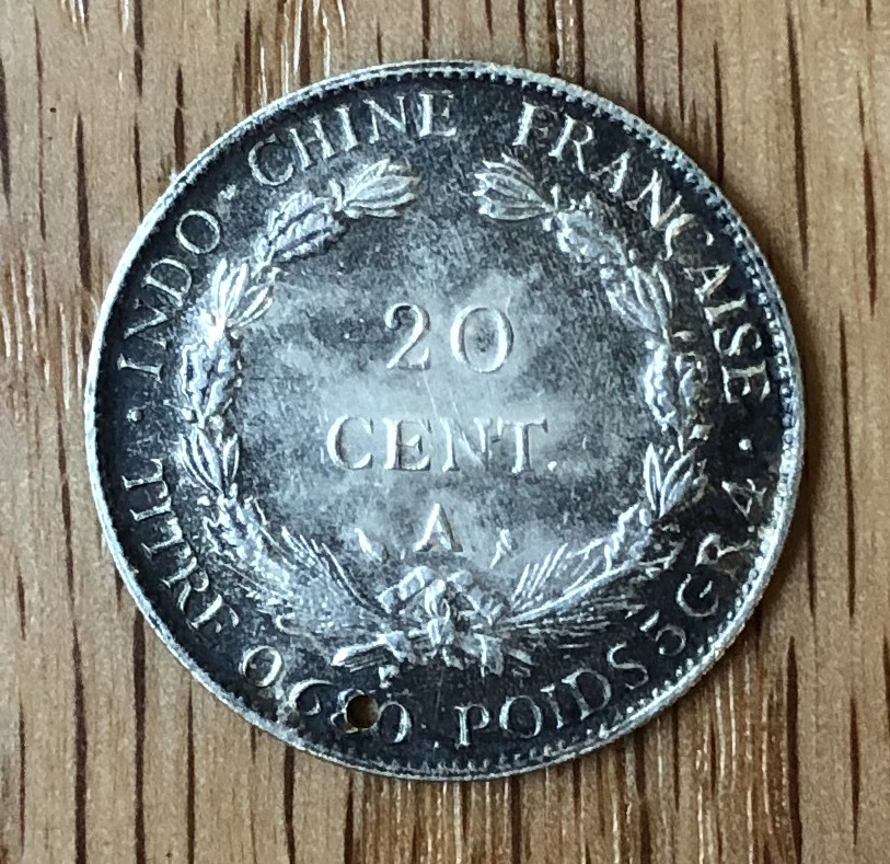 Strange-Date-On-French-Indo-China-20-Centimes-Coin-1938