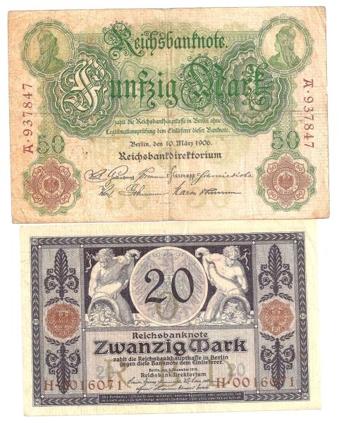 1906-50-Mark;-1915-20-Mark